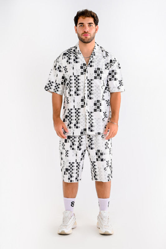 Graphic Print Set - White