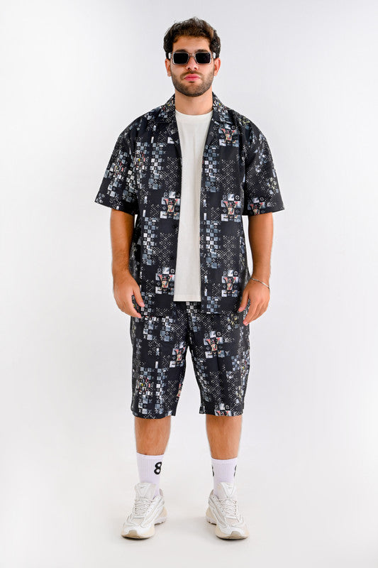 Graphic Print Set - Deep Forest Green