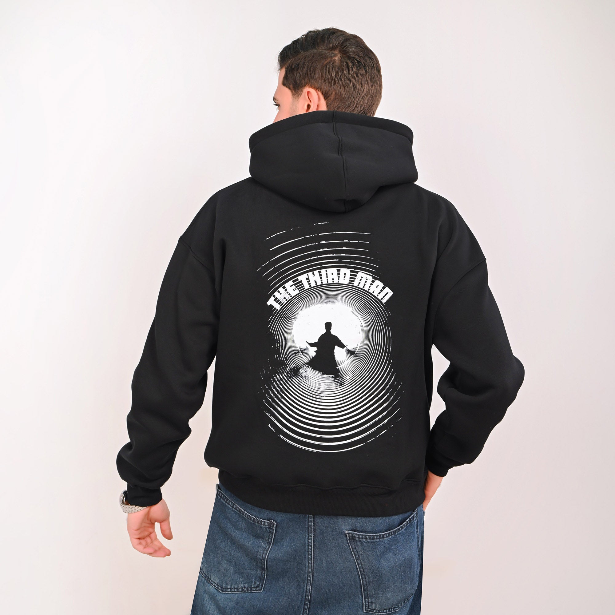 The Third Man Relaxed Fit Hoodie – Black