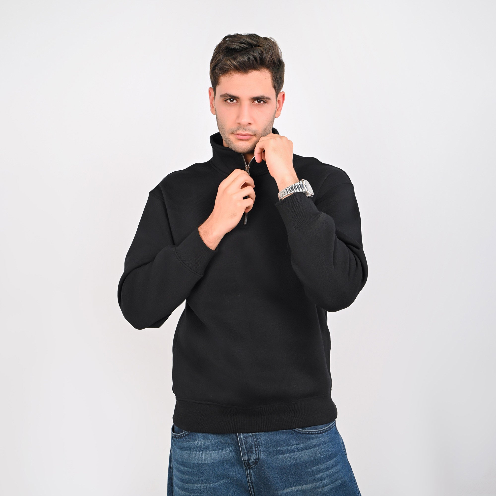 Elevate Quarter -Zip Sweatshirt – Black