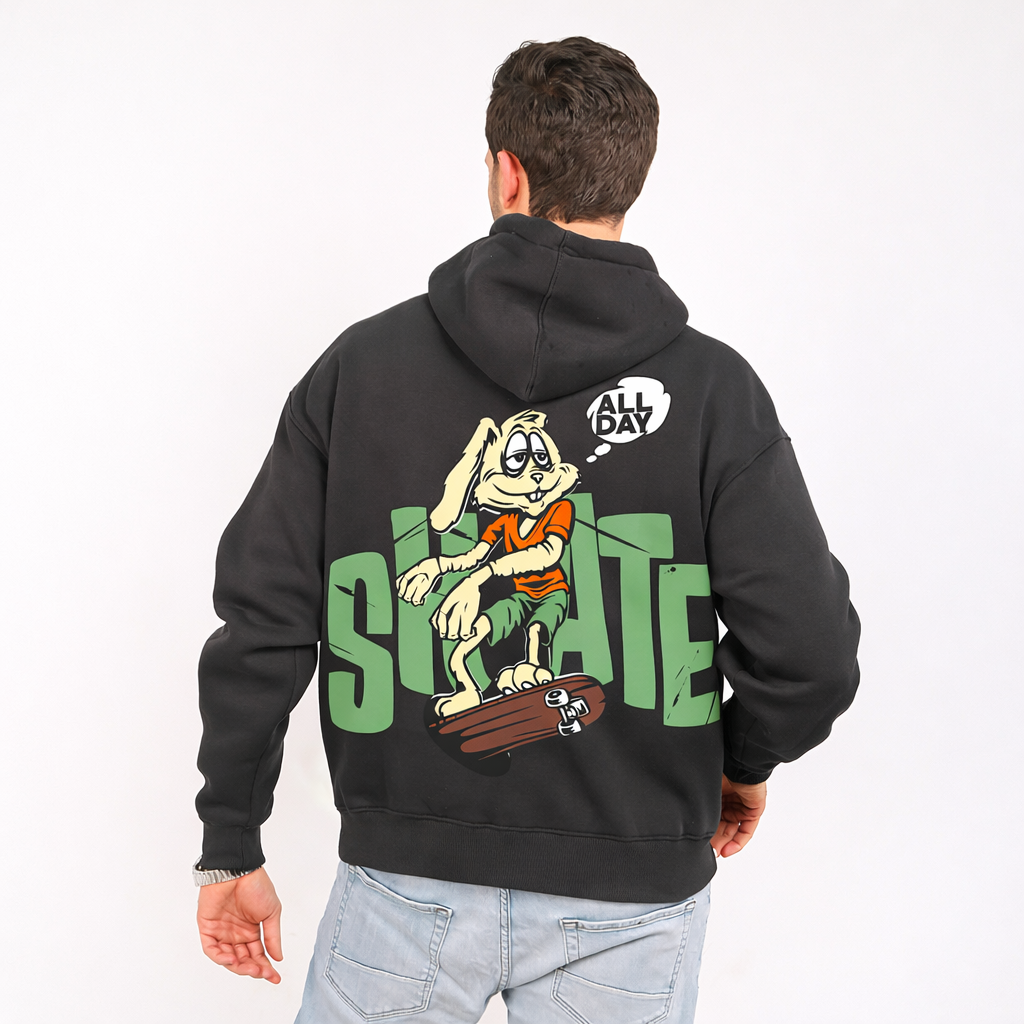 Skate Relaxed Fit  Hoodie – Iron Grey